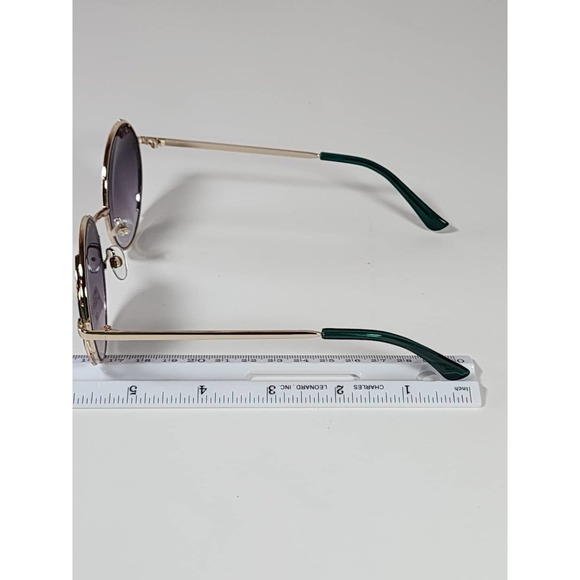 FGX by Foster Grant Gold & Green Full Round Metal Frame Sunglasses 52077FGX314 - Picture 11 of 11